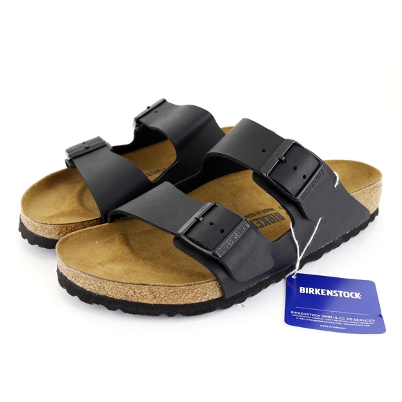 Birkenstock Shoes - Birkenstock Arizona Sandals, Black, Birko-Flor